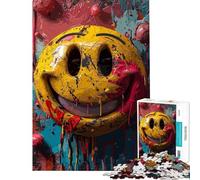 Puzzle per ragazzi da 1000 pezzi sorrisi vivaci vibrazioni pazze Puzzle per adulti giocattoli antistress migliora la memoria attività divertenti da fare a casa (dimensioni 38x52cm)