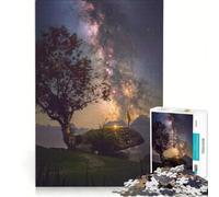 Puzzle per ragazzi da 1000 pezzi "Sotto il cielo notturno" gioco divertente allena la mente e la mano adatto come decorazione da scrivania 38x52cm