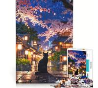 Puzzle per ragazzi da 1000 pezzi "Sotto la chioma dei ciliegi in fiore" gioco rilassante di analisi e logica per rafforzare l'amore di coppia 38x26cm