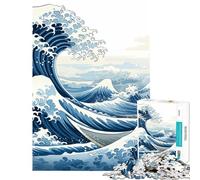 Puzzle per ragazzi da 1000 pezzi "Sotto l'onda" di Kanagawa Puzzle antistress da 1000 pezzi un'opera d'arte per serate di divertimento in famiglia (75x50cm)