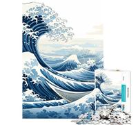 Puzzle per ragazzi da 1000 pezzi "Sotto l'onda" di Kanagawa Puzzle antistress da 1000 pezzi un'opera d'arte per divertirsi in famiglia e per una serata di giochi (38x26cm)