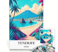 Puzzle per ragazzi da 1000 pezzi, Spiaggia di Tenerife, Paradiso, Gioco pratico, Rilassante e stimolante per la mente, Regalo di compleanno, Regalo, 38x26cm
