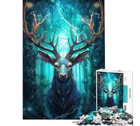 Puzzle per ragazzi da 1000 pezzi "Spirito del Cervo" - Difficile e stimolante - Decorazione murale - Gioco per famiglie dai 14 anni in su (38x26cm)