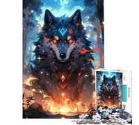 Puzzle per ragazzi da 1000 pezzi Spirito del Lupo Guardiano gioco educativo giocattolo intellettuale ottimo regalo per gli amanti dei giochi un'opera d'arte (dimensioni 38x26cm)