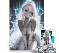 Puzzle per ragazzi da 1000 pezzi Sposa Zombie nel cimitero gioco divertente allena la mente e le mani adatto come decorazione da scrivania 38x52cm