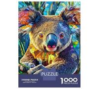 Puzzle Per Ragazzi Da 1000 Pezzi Stained Glass Koala Art-2 Puzzle Giochi Rilassanti Difficili Divertenti Attività A Casa, 38x26cm/1000pcs