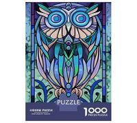 Puzzle Per Ragazzi Da 1000 Pezzi Stained Glass Owl Art Puzzle Giochi Rilassanti Ma Divertenti E Spiritosi Regali Di Compleanno E Unici 70x50cm/1000pcs