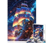 Puzzle per ragazzi da 1000 pezzi Starbound Galleon︰ Viaggio oltre il cielo Giochi educativi per divertimento in famiglia Giocattoli antistress Ideale come regalo per tutta la famiglia (38x26cm)