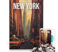 Puzzle per ragazzi da 1000 pezzi Stati Uniti, Stato di New York, gioco pratico, difficile e stimolante, regalo per chi cerca un gioco impegnativo 38x52cm