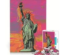 Puzzle per ragazzi da 1000 pezzi Statua della Libertà in stile Pop Art decorazione da parete difficile e stimolante regalo divertente 38x26cm