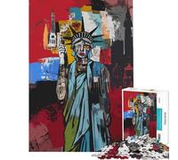 Puzzle per ragazzi da 1000 pezzi Statua della Libertà Pop Art Attività divertenti da fare a casa ma anche un gioco divertente e umoristico per tutta la famiglia dai 14 anni in su 50x75cm