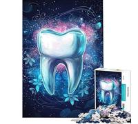 Puzzle per ragazzi da 1000 pezzi Stellar Tooth Glow sfida impegnativa da completare gioco educativo per tutta la famiglia per ragazzi dai 14 anni in su (38x52cm)