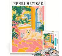 Puzzle per ragazzi da 1000 pezzi stile Henri Matisse con immagine di un cane Gioco rilassante antistress ideale come regalo di compleanno o per occasioni speciali 38x52cm