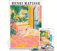 Puzzle per ragazzi da 1000 pezzi stile Henri Matisse con immagine di un cane Gioco rilassante antistress ideale come regalo di compleanno o per occasioni speciali 38x26cm