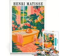 Puzzle per ragazzi da 1000 pezzi stile Henri Matisse con porcellino d'India che fa il bagno gioco educativo migliora la memoria regalo di compleanno regalo 38x52cm