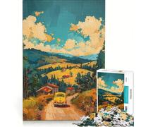 Puzzle per ragazzi da 1000 pezzi, stile Studio Ghibli, ambientazione rurale Gioco rilassante, stimola l'analisi e la logica, migliora l'amore di coppia 38x26cm
