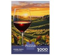 Puzzle Per Ragazzi Da 1000 Pezzi Sunset Wine Glass Puzzle Giochi Rilassanti Ma Divertenti E Spiritosi Regali Di Compleanno E Unici 70x50cm/1000pcs