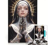 Puzzle per ragazzi da 1000 pezzi "Suora ribelle" giocattolo educativo migliora la memoria con poster abbinato e foglio di curiosità 50x75cm
