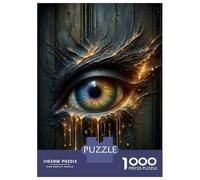 Puzzle Per Ragazzi Da 1000 Pezzi Surreal Eye with Golden Tears Puzzle Giochi Rilassanti Difficili Divertenti Attività A Casa, 70x50cm/1000pcs