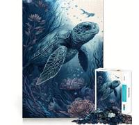 Puzzle per ragazzi da 1000 pezzi Tartaruga Amico Immaginario Taglio Preciso Divertimento Risoluzione Problemi Divertimento Relax Divertimento Tempo di Divertimento Decorazione Artistica Natalizia