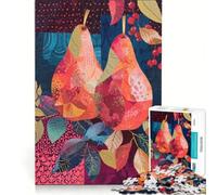 Puzzle per ragazzi da 1000 pezzi tecnica mista tema pere gioco pratico attività divertenti da fare a casa con poster abbinato e foglio di curiosità 38x52cm