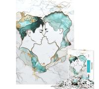 Puzzle per ragazzi da 1000 pezzi tema amore ad acquerello gioco rilassante gioco intellettuale regalo di compleanno un'opera d'arte (dimensioni 38x26cm)