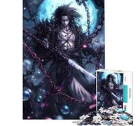 Puzzle per ragazzi da 1000 pezzi tema anime dark samurai difficile e stimolante con elementi di analisi e logica ideale per la decorazione della casa adatto a ragazzi dai 14 anni in su (38x52cm)