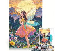 Puzzle per ragazzi da 1000 pezzi, tema anime, fate, prato floreale, giochi rilassanti, impegnativi e stimolanti, ogni pezzo è unico 38x26cm