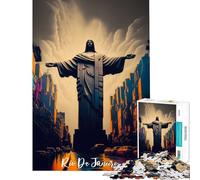 Puzzle per ragazzi da 1000 pezzi tema artistico Rio de Janeiro ideale per compleanni e Natale Perfetto come decorazione Gioco pratico per ragazzi dai 14 anni in su (50x75cm)