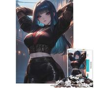 Puzzle per ragazzi da 1000 pezzi tema Assassino Nero giocattolo educativo gioco impossibile taglio di precisione regalo di Babbo Natale segreto (dimensioni 38x52cm)