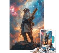 Puzzle per ragazzi da 1000 pezzi tema astronauta steampunk per adulti antistress difficile ideale come regalo di Natale o compleanno (dimensioni 38x52cm)