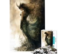 Puzzle per ragazzi da 1000 pezzi tema Dark Fantasy con protagonista una donna Attività divertenti da fare in casa con la famiglia Giochi per famiglie dai 14 anni in su (50x75cm)