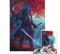 Puzzle per ragazzi da 1000 pezzi tema fantasy samurai sfida impegnativa da completare gioco educativo per famiglie dai 14 anni in su (38x52cm)