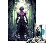 Puzzle per ragazzi da 1000 pezzi tema foresta oscura e samurai Attività divertenti da fare in casa con la famiglia Giochi per famiglie dai 14 anni in su (38x52cm)