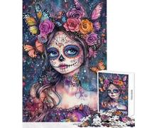 Puzzle per ragazzi da 1000 pezzi tema Giorno dei Morti bellezza giocattolo antistress ideale per le vacanze a casa per passare il tempo regali di Natale e compleanno (dimensioni 38x26cm)