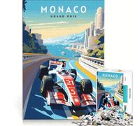 Puzzle per ragazzi da 1000 pezzi, tema Gran Premio di Monaco, viaggio, gioco pratico, rilassante e stimolante per la mente, regalo di compleanno, regalo 50x75cm