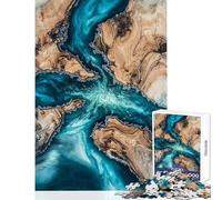 Puzzle per ragazzi da 1000 pezzi tema "Il freddo del fiume" gioco educativo decorazione perfetta giocattolo fai da te regalo di compleanno regalo di viaggio (50x75cm)