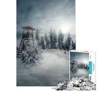 Puzzle per ragazzi da 1000 pezzi tema invernale da sogno gioco stimolante gioco impossibile antistress regalo di Babbo Natale segreto (dimensioni 38x26cm)