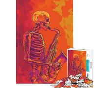 Puzzle per ragazzi da 1000 pezzi tema Jazz Lover arte sfida educativa migliora la memoria gioco divertente per ragazzi dai 14 anni in su 50x75cm