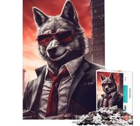 Puzzle per ragazzi da 1000 pezzi tema Mafia Wolf gioco pratico e stimolante ideale come regalo con taglio di precisione (dimensioni 50x75cm)