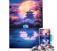 Puzzle per ragazzi da 1000 pezzi tema mistico giapponese al chiaro di luna ideale per compleanni e Natale per rafforzare i ricordi Giocattolo decorativo da parete adatto a persone dai 14 anni in su