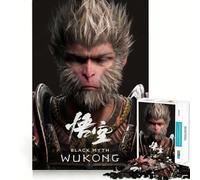 Puzzle per ragazzi da 1000 pezzi,tema mitologia nera,Wukong,incastro perfetto,gioco creativo,ideale per il tempo libero e come regalo di Natale 38x26cm