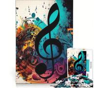 Puzzle per ragazzi da 1000 pezzi tema musicale Sinfonia V antistress di difficoltà elevata ideale come decorazione da scrivania 38x52cm