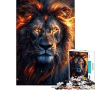 Puzzle per ragazzi da 1000 pezzi tema Re Leone e Fuoco un gioco che stimola la mente e il divertimento in famiglia Giocattolo fai-da-te per ragazzi dai 14 anni in su (50x75cm)