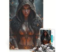 Puzzle per ragazzi da 1000 pezzi tema Rituale Vichingo gioco rilassante difficile e stimolante ogni pezzo è unico 38x26cm