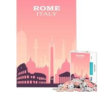 Puzzle per ragazzi da 1000 pezzi tema Roma giochi educativi giocattolo intellettuale idee regalo divertenti e spiritose (dimensioni 38x52cm)