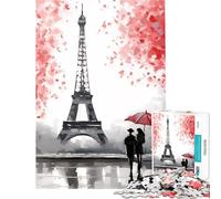 Puzzle per ragazzi da 1000 pezzi tema "Romanticismo parigino" gioco educativo e stimolante per tutta la famiglia Un regalo perfetto per gli amanti del gioco (dimensioni 38x52cm)