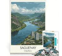 Puzzle per ragazzi da 1000 pezzi, tema viaggio in Quebec, gioco pratico, difficile e stimolante, cerca un gioco impegnativo 50x75cm