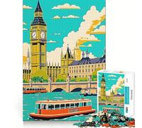 Puzzle per ragazzi da 1000 pezzi, tema viaggio, natura, vintage, pezzi a incastro, logica, gioco divertente, tranquillo, gioco artistico per compleanno (38x26cm)