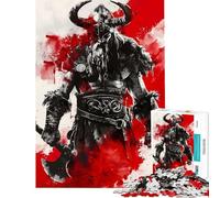 Puzzle per ragazzi da 1000 pezzi tema Viking Berserk gioco interattivo regalo di compleanno ideale per tutta la famiglia (dimensioni 38x52cm)